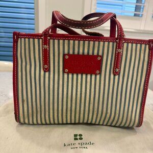 Red White and Blue Striped Kate Spade Handbag